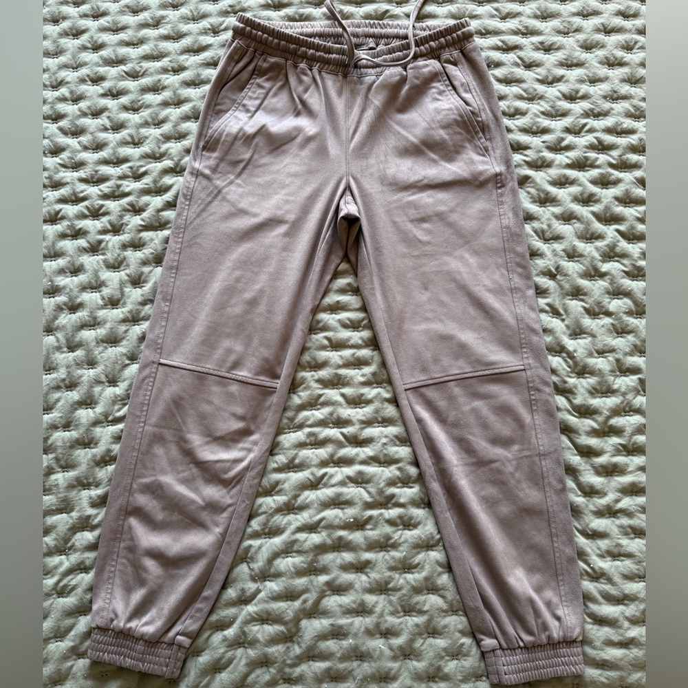NWT, ZARA Beige Suede Jogger – Size XS